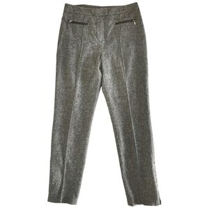 Louben Vintage Wool with Silk Blend Lined Pants in Heathered Grey - Sz  4